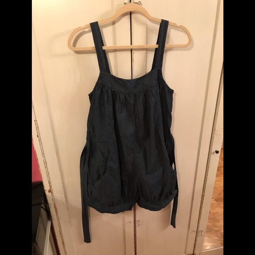 Forever 21 Denim Style Shorts Romper - Picture 11 of 13